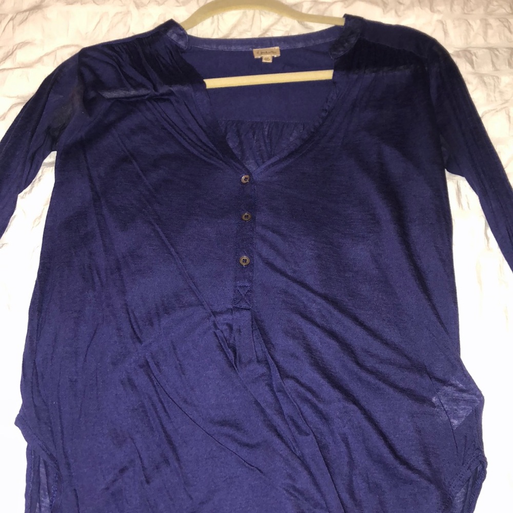 Purple/ blue long sleeve blouse